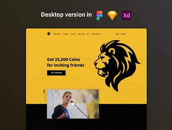 Crypto airdrop landing page