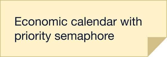 Economic calendar with priority semaphore