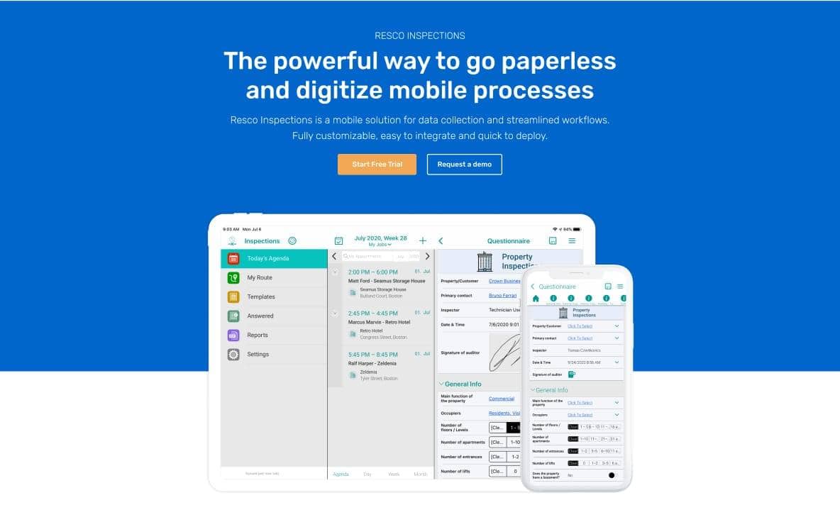 hero product page resco