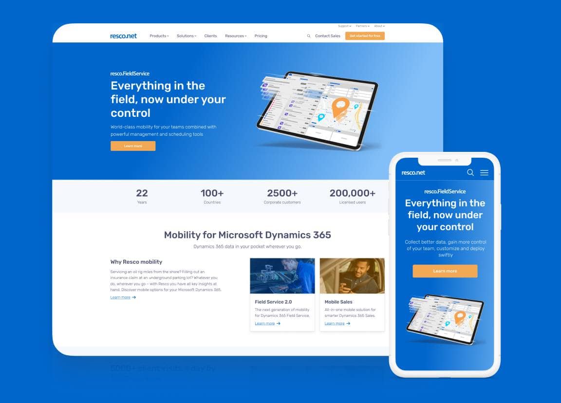 resco homepage case study